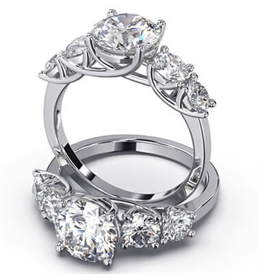 3 carats Trellis 5  lab grown diamond ring